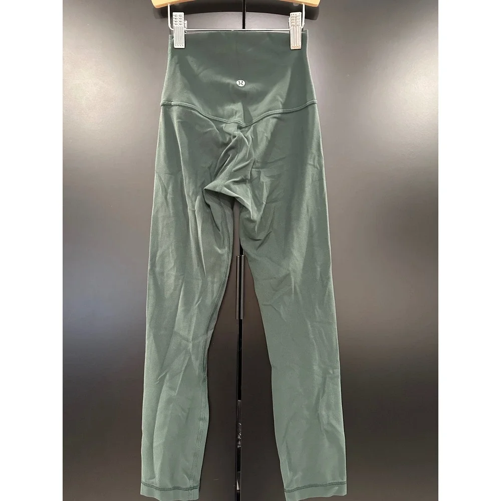 Lululemon Align High-Rise Crop Leggings Legacy Green Nulu LW6BGJS Size 0